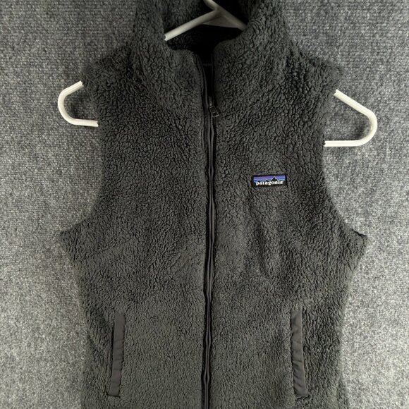 Patagonia Fleece Vest Gray Women Small Full Zip Lined Pockets Chest Los Gatos - Picture 1 of 15